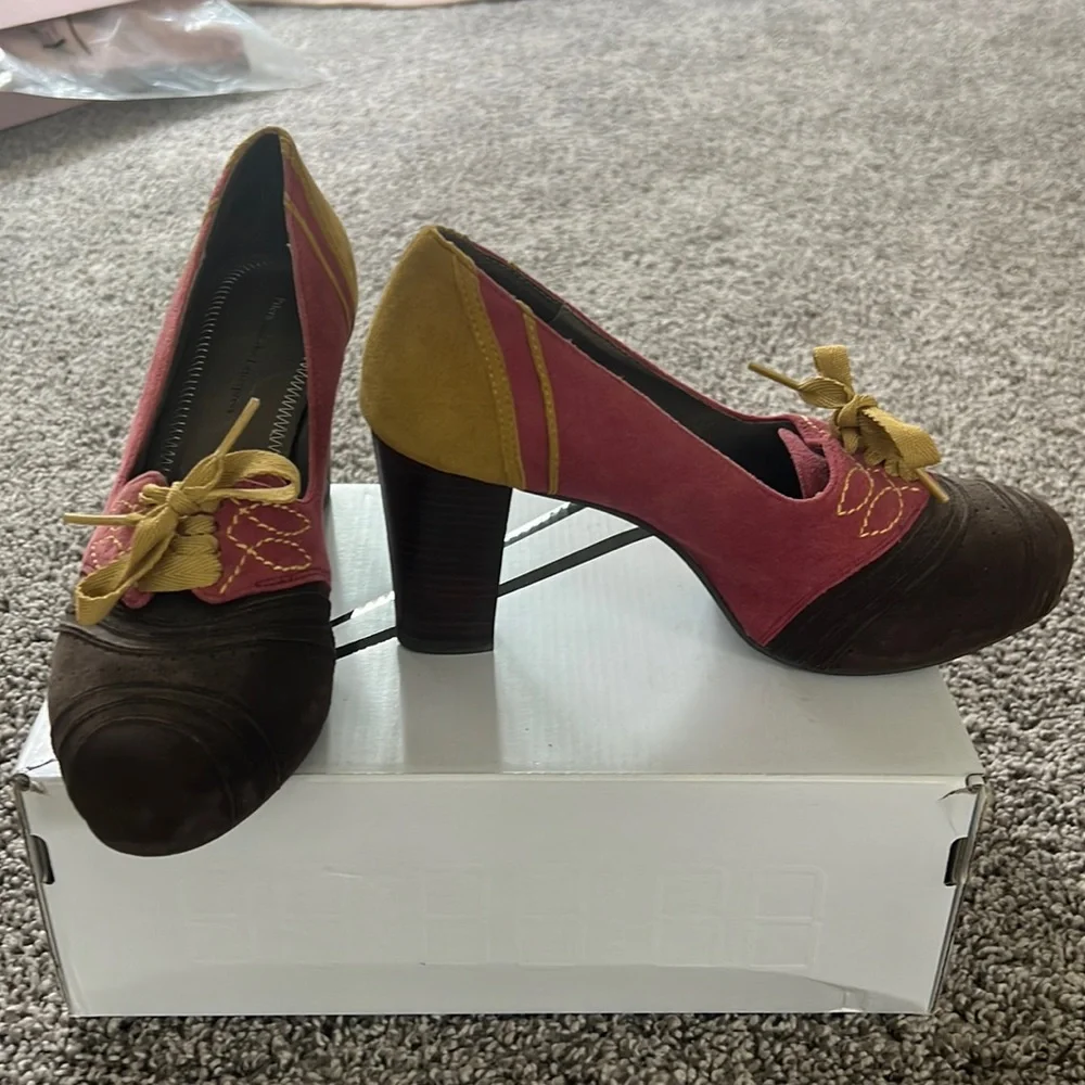 Suede heels multi color - Picture 1 of 4